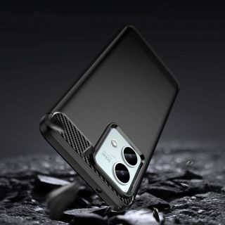 Tech-Protect TPUCarbon Motorola Moto G84 5G szilikon hátlap tok - fekete