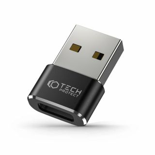 Tech-Protect Ultraboost USB-A - USB-C adapter - fekete