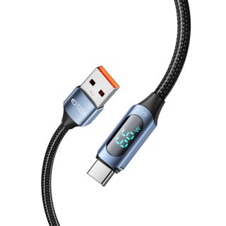 Tech-Protect UltraBoost Led USB-A - USB-C 66W/ 6A kábel - 100cm - kék