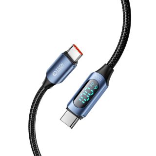 Tech-Protect UltraBoost Led USB-C - USB-C PD100W 5A kábel - 100cm - kék