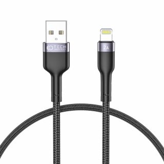 Tech-Protect Ultraboost Lightning - USB-A kábel 2,4A 0,25m - fekete
