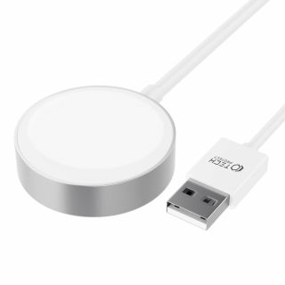 Tech-Protect Ultraboost Apple Watch USB-A mágneses töltőkábel 1,2m - fehér
