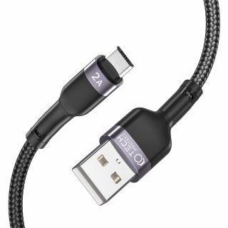 Tech-Protect Ultraboost Micro-USB - USB-A kábel 2,4A 0,25m - fekete