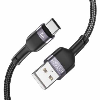 Tech-Protect Ultraboost USB-C - USB-A kábel 3A 2m - fekete