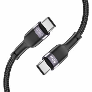 Tech-Protect Ultraboost USB-C - USB-C kábel PD60W 3A 1m - fekete