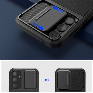 Tech-Protect Velar Cam+ Samsung Galaxy A55 5G ütésálló tok kijelzővédővel - fekete