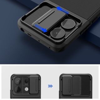 Tech-Protect Velar Cam+ Xiaomi Redmi Note 13 Pro 5G / Poco X6 5G ütésálló hátlap tok kameravédővel - fekete