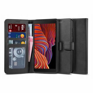 Tech-Protect Wallet2 Samsung Galaxy Xcover 5 kinyitható bőr tok - fekete