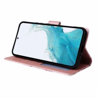 Tech-Protect Wallet Samsung Galaxy A14 5G / 4G kinyitható tok - rózsaszín virág