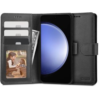 Tech-Protect Wallet Samsung Galaxy S23 FE kinyitható bőr tok - fekete