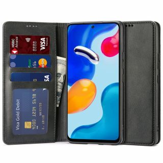Tech-Protect Wallet Magnet Xiaomi Redmi Note 11 / 11S kinyitható tok - fekete