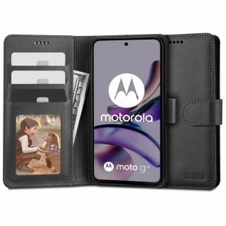 Tech-Protect Wallet Motorola Moto G13 / G23 / G53 5G kinyitható tok - fekete