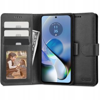 Tech-Protect Wallet Motorola Moto G54 5G kinyitható tok - fekete