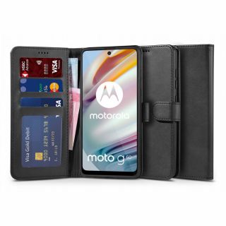 Tech-Protect Wallet Motorola Moto G60 kinyitható bőr tok - fekete