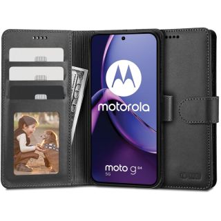 Tech-Protect Wallet Motorola Moto G84 5G kinyitható tok - fekete