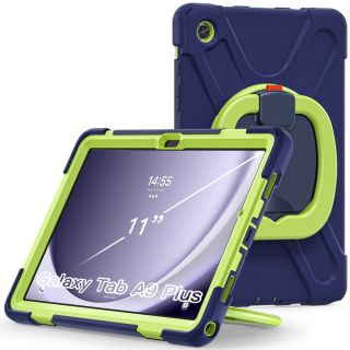 Tech-Protect X-Armor Samsung Galaxy Tab A9+ Plus 11" X210 / X215 / X216 ütésálló hátlap + előlap - kék/sárga
