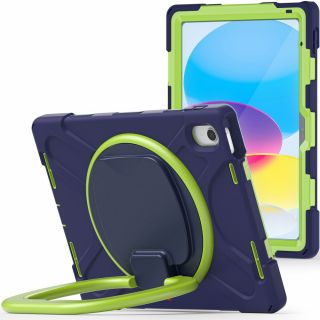 Tech-Protect X-Armor iPad 10,9” (2022) ütésálló hátlap tok kijelzővédővel - kék/lime