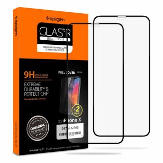 Spigen GLAS.tR SLIM Full Cover iPhone 11 Pro / XS / X teljes kijelzővédő üveg - 2db