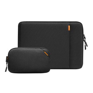 Tomtoc Defender-A13 univerzális becsúsztathatós laptop tok 14”-ig + textil kézitáska - fekete