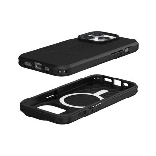 UAG Civilian MagSafe iPhone 15 Pro ütésálló hátlap tok - fekete