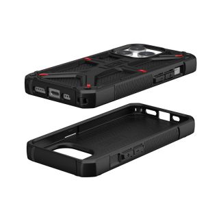 UAG Monarch iPhone 15 Pro ütésálló hátlap tok - kevlar fekete