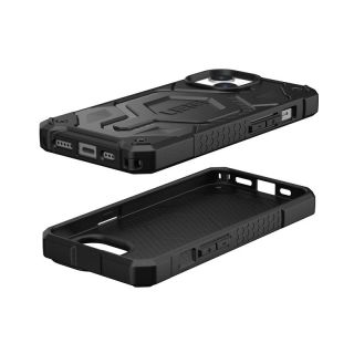 UAG Monarch Pro MagSafe iPhone 15 ütésálló hátlap tok - carbon fekete