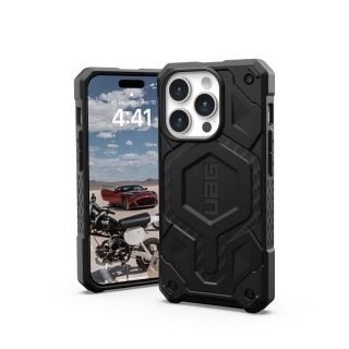 UAG Monarch Pro MagSafe iPhone 15 Pro ütésálló hátlap tok - carbon fekete