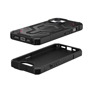 UAG Monarch Pro MagSafe iPhone 15 ütésálló hátlap tok - kevlar fekete
