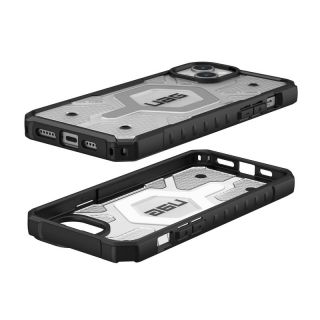 UAG Pathfinder MagSafe iPhone 15 Plus ütésálló hátlap tok - átlátszó