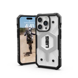 UAG Pathfinder MagSafe iPhone 15 Pro ütésálló hátlap tok - átlátszó