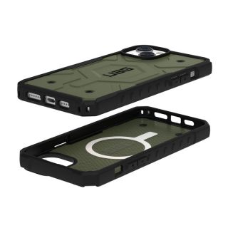 UAG Pathfinder MagSafe iPhone 14 Plus ütésálló hátlap tok - olajzöld