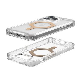 UAG Plyo MagSafe iPhone 15 Pro Max ütésálló hátlap tok - átlátszó/ arany