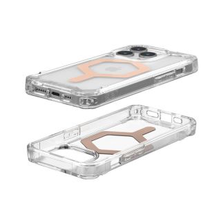 UAG Plyo MagSafe iPhone 15 Pro ütésálló hátlap tok - átlátszó/ rózsaszín