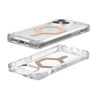 UAG Plyo MagSafe iPhone 15 Pro Max ütésálló hátlap tok - átlátszó/ rózsaszín