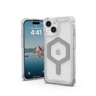 UAG Plyo MagSafe iPhone 15 ütésálló hátlap tok - átlátszó/ ezüst