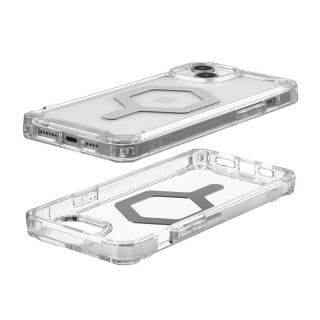 UAG Plyo MagSafe iPhone 15 Plus ütésálló hátlap tok - átlátszó/ ezüst