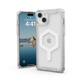 UAG Plyo MagSafe iPhone 15 Plus ütésálló hátlap tok - átlátszó/ fehér