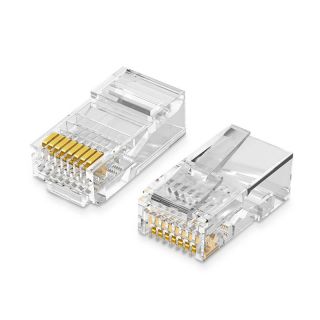 Ugreen NW110 RJ45 8P / 8C Cat.5 / 5e UTP Ethernet dugó - átlátszó - 100db