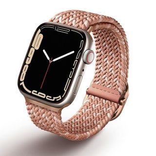 Uniq Apple Watch 41mm / 40mm / 38mm textil szíj - rózsaszín mintás