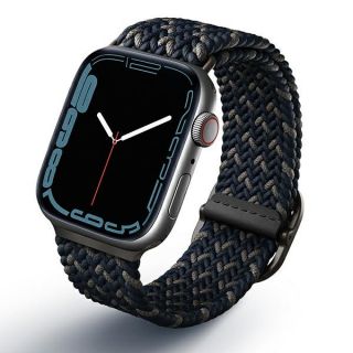 Uniq Apple Watch 45mm / 44mm / 42mm textil szíj - kék/szürke