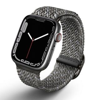 Uniq Apple Watch 45mm / 44mm / 42mm textil szíj - szürke