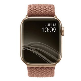 Uniq Apple Watch 45mm / 44mm / 42mm textil szíj - rózsaszín