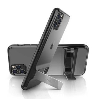 Uniq Cabrio iPhone 11 Pro szilikon hátlap tok + kitámasztó - szürke