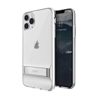 Uniq Cabrio iPhone 11 Pro szilikon hátlap tok + kitámasztó - átlátszó