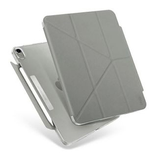 Uniq Camden antimicrobial iPad Air 5 (2022) / 4 (2020) 10,9" kemény kinyitható + állvánnyá alakítható tok - szürke