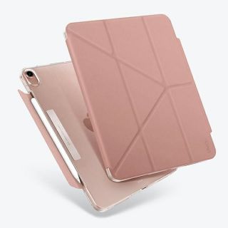 Uniq Camden antimicrobial iPad Air 5 (2022) / 4 (2020) 10,9" kemény kinyitható + állvánnyá alakítható tok - rózsaszín