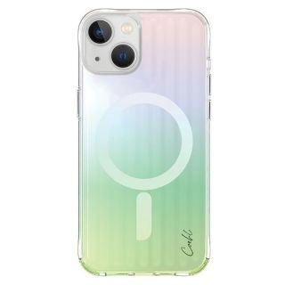 Uniq Coehl Linear MagSafe iPhone 15 kemény hátlap tok - átlátszó/irrizáló