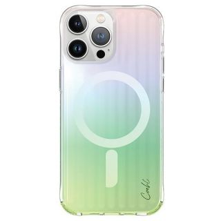 Uniq Coehl Linear MagSafe iPhone 15 Pro kemény hátlap tok - átlátszó/irrizáló