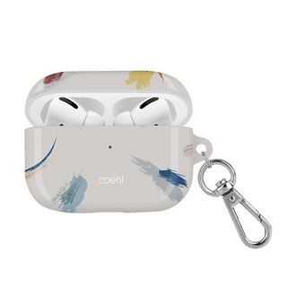 Uniq Coehl Reverie Apple AirPods Pro 1 ütésálló szilikon tok + karabíner - fehér