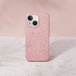 Uniq Coehl Terrazzo iPhone 14 ütésálló kemény hátlap tok - rózsaszín
